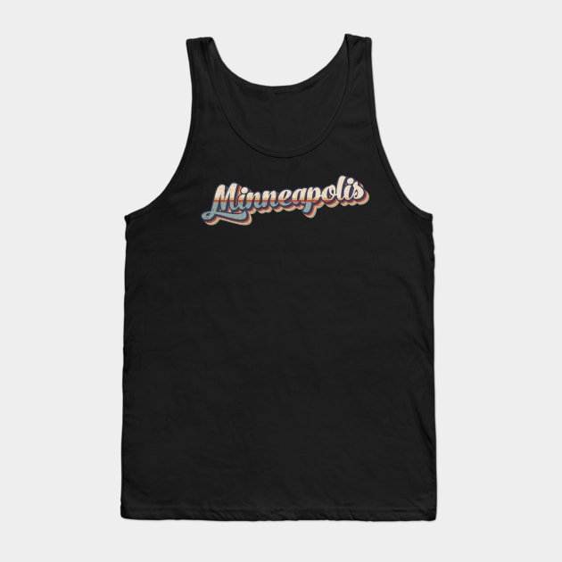 Minneapolis // Retro Vintage Style Tank Top by Stacy Peters Art
